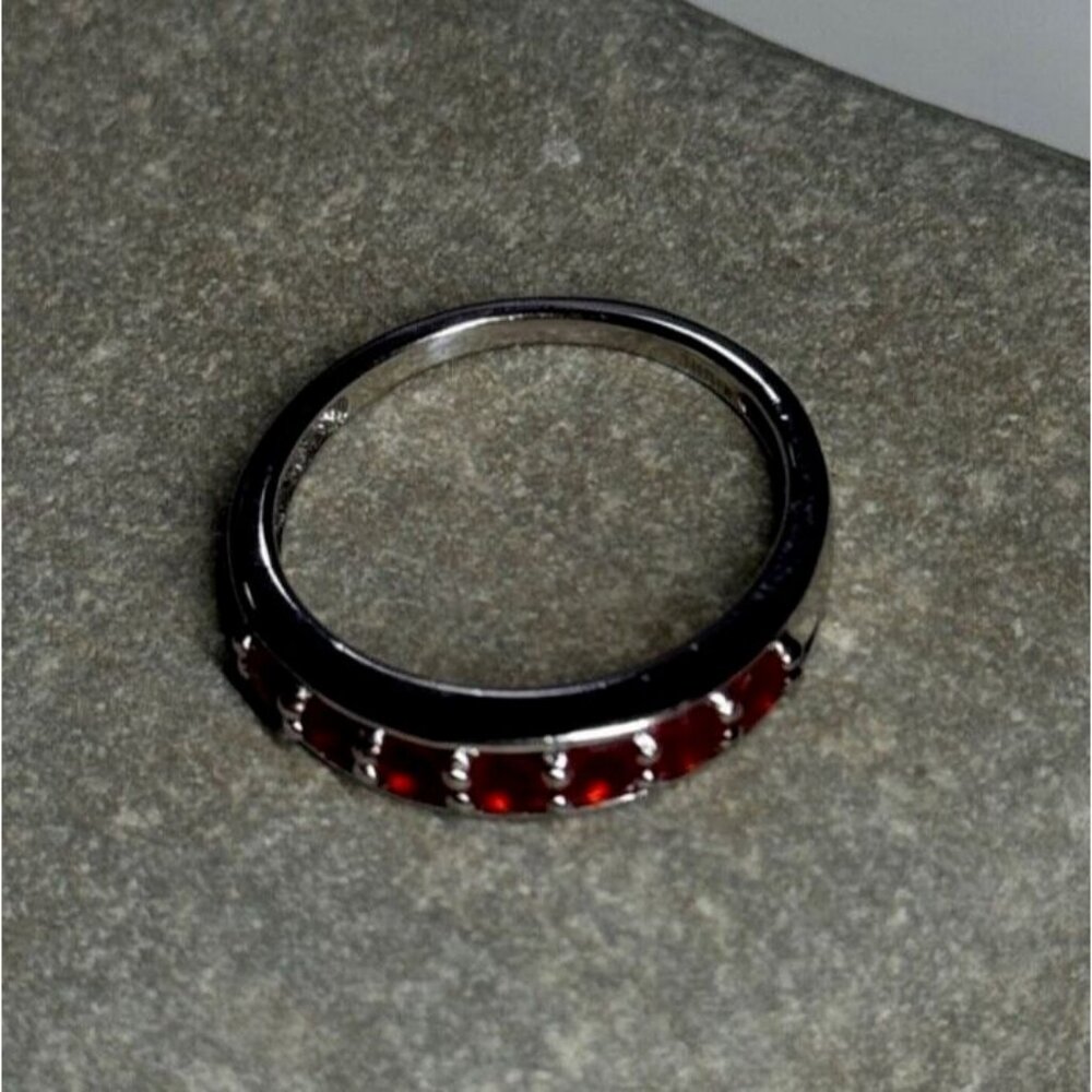 925 STERLING SILVER SPINEL RING SIZE 7.5 - Picture 4 of 8